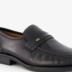 Van Beers Leren heren instapper zwart Outlet