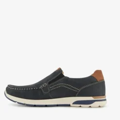 Hush Puppies Leren heren instappers blauw Online