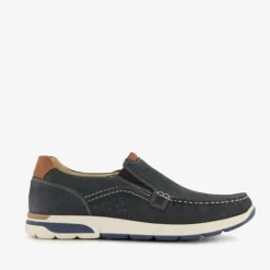 Hush Puppies Leren heren instappers blauw Online