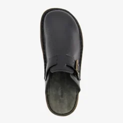 Hush Puppies Leren heren pantoffels zwart Clearance