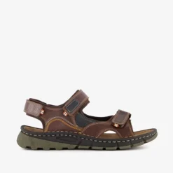 Van Beers Leren heren sandalen cognac Sale