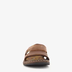 Van Beers Leren heren slippers cognac Sale