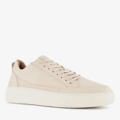 Van Beers Leren heren sneakers beige