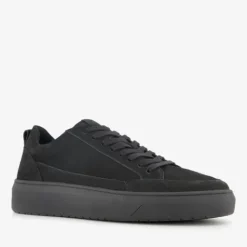 Van Beers Leren heren sneakers zwart Best