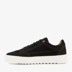 Van Beers Leren heren sneakers zwart Sale