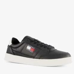 Tommy Hilfiger Leren heren sneakers zwart Hot
