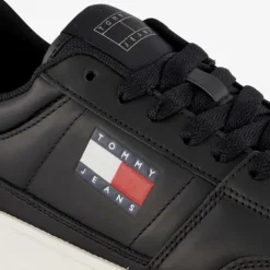 Tommy Hilfiger Leren heren sneakers zwart Hot