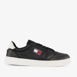Tommy Hilfiger Leren heren sneakers zwart Hot