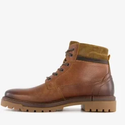 Van Beers Leren heren veterboots bruin Clearance