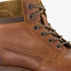 Van Beers Leren heren veterboots bruin Clearance