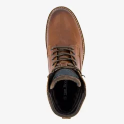 Van Beers Leren heren veterboots cognac Outlet