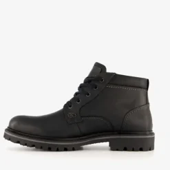 Van Beers Leren heren veterboots zwart