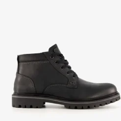 Van Beers Leren heren veterboots zwart