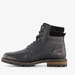 Van Beers Leren heren veterboots zwart Outlet