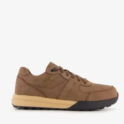Skechers Leren heren veterschoenen bruin Clearance