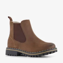 Stap Leren jongens Chelsea boots bruin Outlet