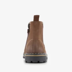 Stap Leren jongens Chelsea boots bruin Outlet