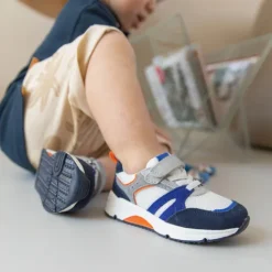 TwoDay Leren jongens sneakers blauw wit Online