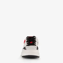 Braqeez Leren jongens sneakers wit rood Discount