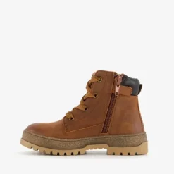 TwoDay Leren jongens veterboots cognac bruin Online