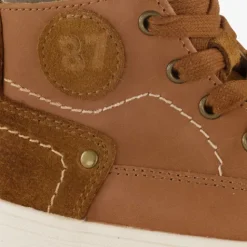 Stap Leren jongens veterboots cognac bruin Clearance