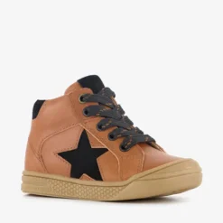 Stap Leren jongens veterboots cognac Sale