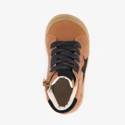 Stap Leren jongens veterboots cognac Sale