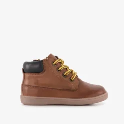 Groot Leren jongens veterschoenen cognac Discount