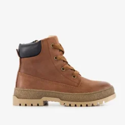 Stap Leren jongens veterschoenen bruin New