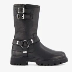 Groot Leren meisjes biker boots Discount