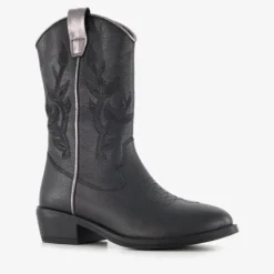 Groot Leren meisjes cowboylaarsjes zwart New