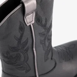 Groot Leren meisjes cowboylaarsjes zwart New