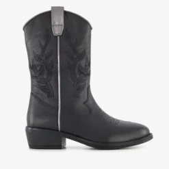 Groot Leren meisjes cowboylaarsjes zwart New