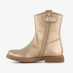 Groot Leren meisjes enkellaarzen goud