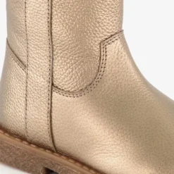 Groot Leren meisjes enkellaarzen goud