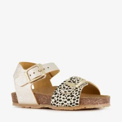 Groot Leren meisjes sandalen goud dierenprint Discount