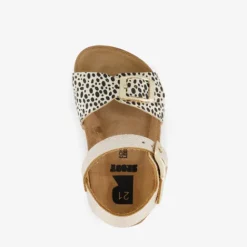 Groot Leren meisjes sandalen goud dierenprint Discount