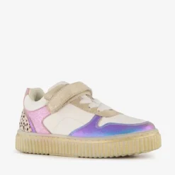 Braqeez Leren meisjes sneakers metallic New