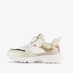 Braqeez Leren meisjes sneakers panterprint goud Outlet