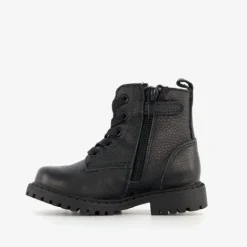TwoDay Leren meisjes veterboots zwart met hartje Discount
