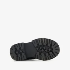 Stap Leren meisjes veterboots met strik zwart Online