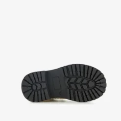 Stap Leren meisjes veterboots met hartjes goud zwart Sale