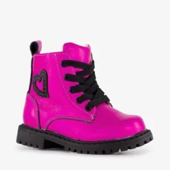 TwoDay Leren meisjes veterboots roze Clearance
