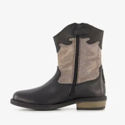 Braqeez Leren meisjes western boots zwart New