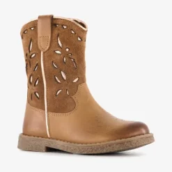 Groot Leren meisjes western boots cognac