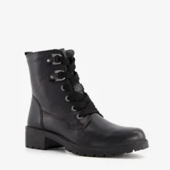 Hush Puppies Leren veterboots met brede veters