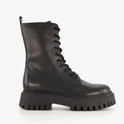 Harper Leren veterboots met dikke zool zwart Online