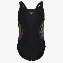 Speedo Meisjes badpak zwart paars Clearance