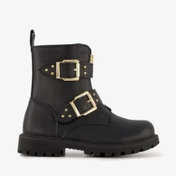 Blue Box Meisjes biker boots zwart met studs Outlet
