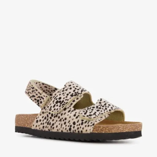 Scapino Meisjes bio sandalen met panterprint beige zwart Clearance